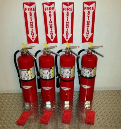 lot of 4-10lb ABC Fire Extinguisher With New Certification Tag Nice