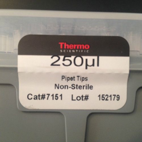 THERMO SCIENTIFIC 7251. 250ul TIPS, single rack