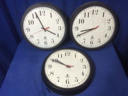 3X 12&#034; Chicago Lighthouse Quartz Commercial Clock School Business Made in USA