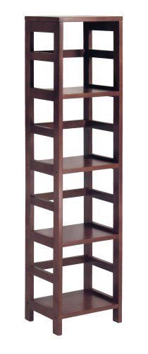 Wood 4 Shelf Narrow Versatile Shelves Book Decor Collections Photo Furniture