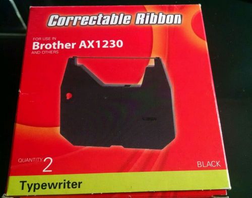 2 Porelon Correctable Typewriter Ribbons for Brother AX Series, AX1230, Others