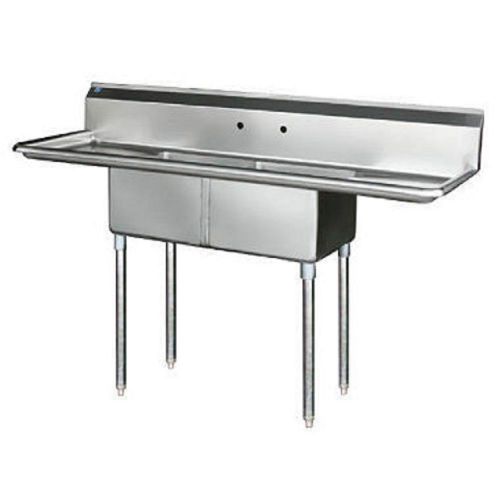 2 Compartment Sink - Stainless Steel Restaurant Business AB984267
