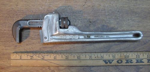 Ridgid 810 Heavy Duty Aluminum 10&#034; Pipe Wrench,Excellent Condition,Lot 2