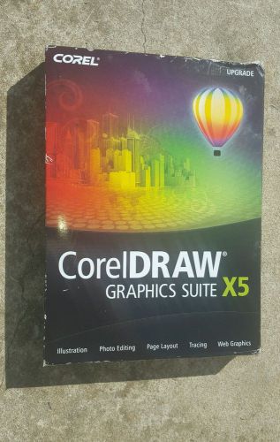CorelDRAW Graphics Suite X5 rare photo editing UPGRADE