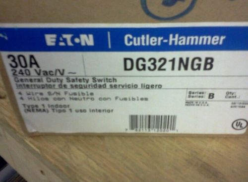 CUTLER-HAMMER DG321NGB 30A 240 Vac SAFETY SWITCH