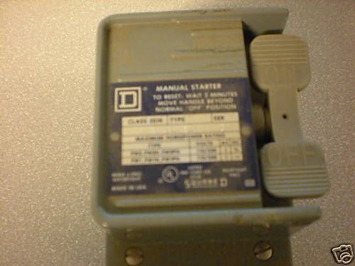 Square d manual starter type fw-2h ser.a for sale
