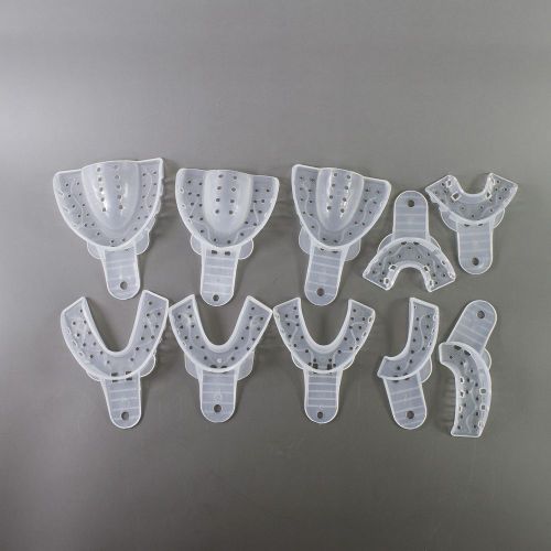 10pcs plastic dental impression trays denture instrument for sale
