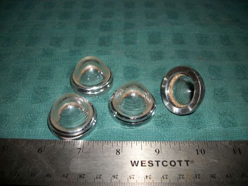LOT OF VINTAGE  CLEAR GLASS ROUND  INDICATOR LENS!
