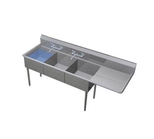 Duke 273S-136-R Supreme Sink three compartment 111&#034;W x 32.75&#034;D x 43&#034;H 36&#034;...