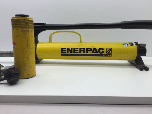 Enerpac p-39 hand pump, 1 speed, 10, 000 psi, 40 cu, w/ enerpac rc-104 for sale