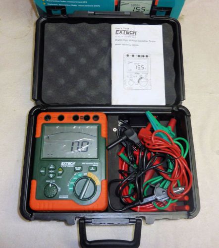 Extech digital high voltage insulation tester meter w/ leads 5kv # 380395 for sale