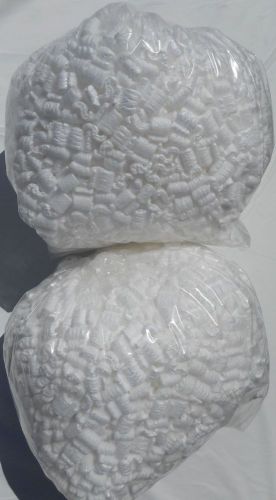 2 white 8.0 gallon bag of new clean packing peanuts fast free ship for sale