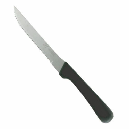 1DZ Stainless Steel 4-3/4&#034; Blade Steak Knife Plastic Handle Serrted Edge SLSK108