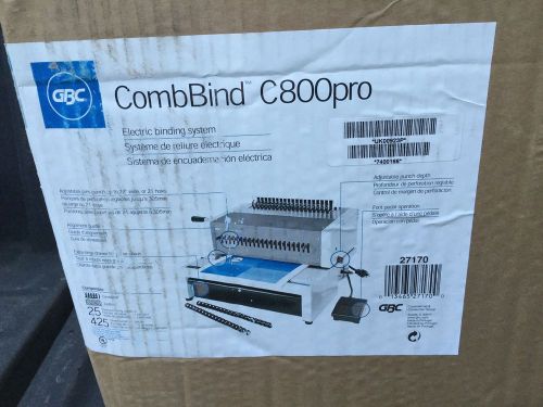 1 NEW GBC C800 Pro CombBind Electric Punch &amp; Bind Machine - Free Shipping