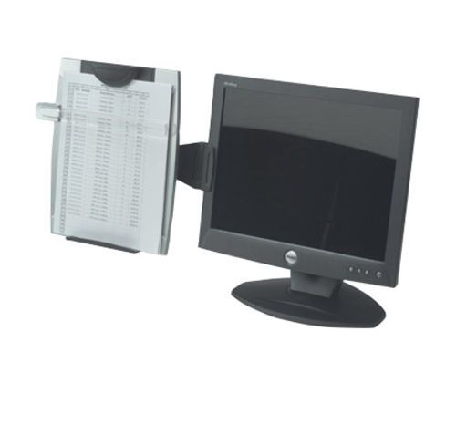 Fellowes 8033301 office suite monitor mount-copyholder - black/silver for sale
