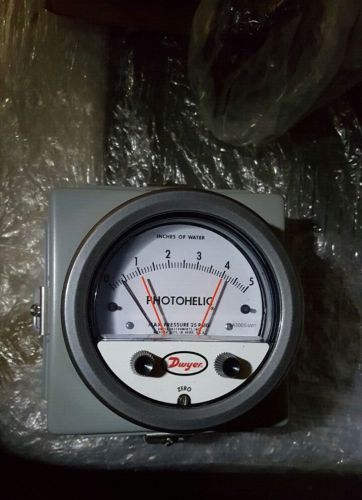 Dwyer A3005-WP 0-5&#034; Photohelic Pressure Switch/Gage 3-in-1 Indicating Gage