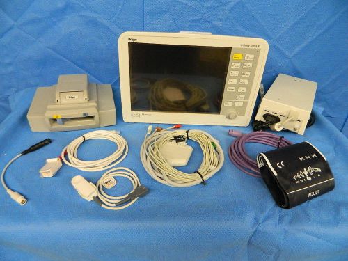 Drager infinity delta xl patient monitor w/masimo set spo2 and docking station for sale