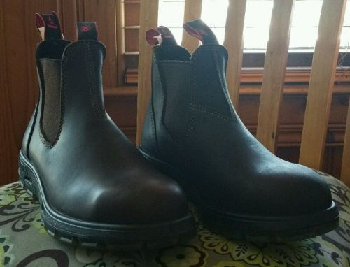 Redback work boots, usnpu , steel, size 7, dark brown, pr, free shipping nib for sale