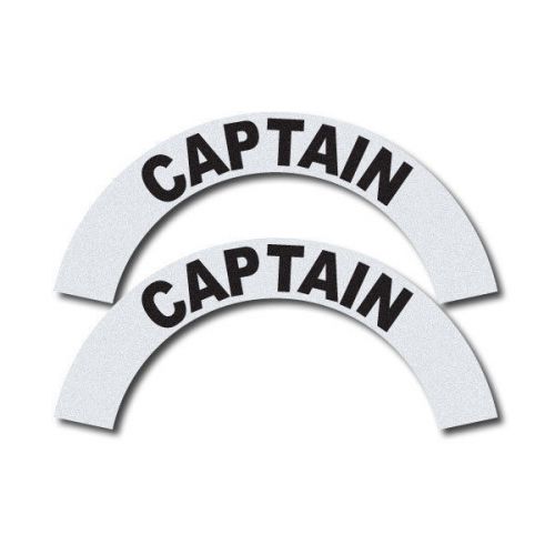 3M Reflective Fire/Rescue/EMS Helmet Crescents Decal set - Captain