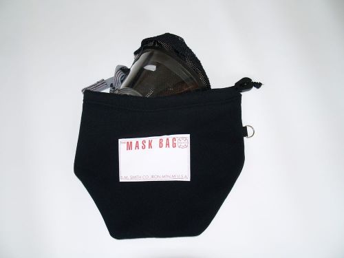S.M. Smith Co. SCBA Mask Bag, MB3-100, Heavy Fleece, BLACK, W/drawcord.