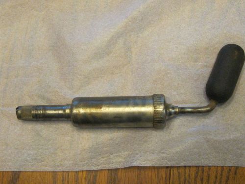 Vintage alemite co. hydraulic pump grease gun with wooden handle for sale
