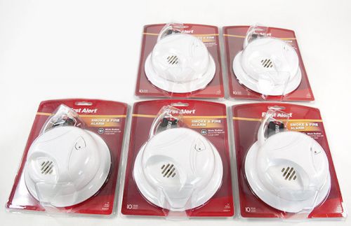 First Alert SA303CN Fire and Smoke Alarm With Mute Button Lot of 5