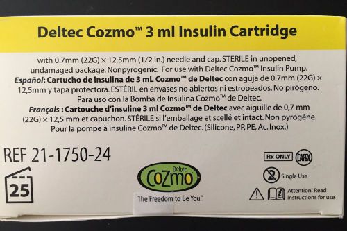Smiths Medical Unfilled Cozmo Cartridge 3 mL Part No.21-1750-24 Qty:25 /Box