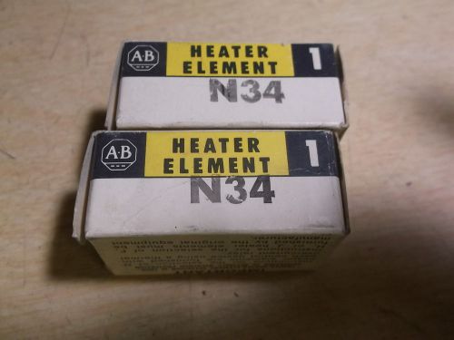 NEW Allen Bradley N34 Thermal Overload Heater Element, Lot of 2 *FREE SHIPPING*