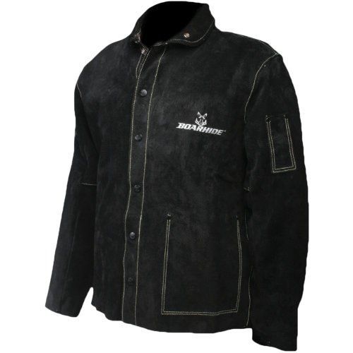 Caiman Black Boarhide - 30&#034;Jacket, Welding-Apparel Large