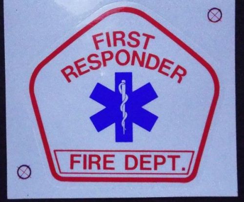 Avery first responder - fire dept vinyl red reflective helmet badge decal usa for sale