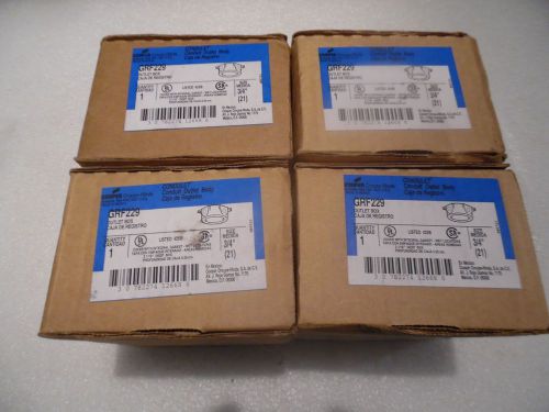 COOPER CROUSE HINDS GRF229 Tapped 3/4&#034; Cast Outlet Box NIB Lot of 4