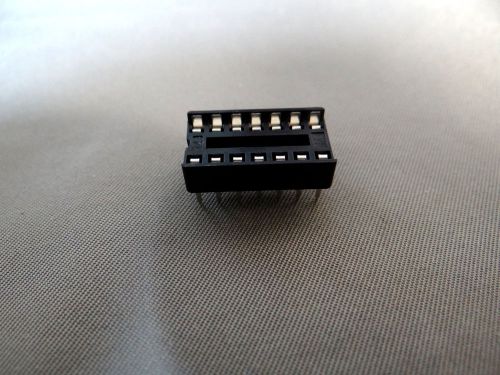 IC Sockets, 14 Pin DIP .3&#034; low profile soldertail, Quantity of 8 Sockets