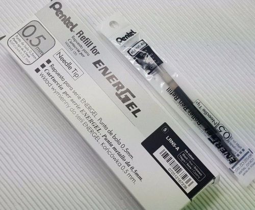 5pcs Pentel LRN5 refills for Energel X Roller Ball Pen only Refills Black ink