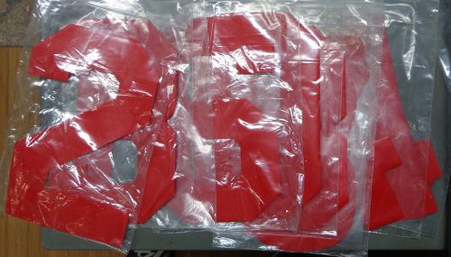 Lot of Red 4&#034; numbers - heat transfer vinyl - Pro Block font (Stahl&#039;s)