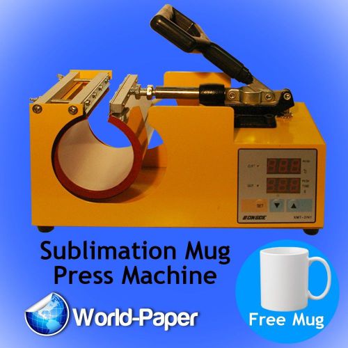 Digital mug, cup sublimation transfer heat press machine with automatic timer for sale