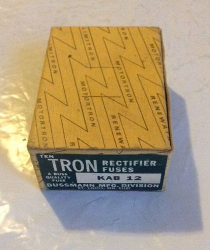 TRON Rectifier Fuses KAB 12 Lot Of 10 Free Shipping