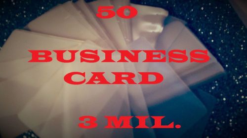 50 Business Card Laminating Laminator Pouches/Sheets 2-1/4 x 3-3/4..   3 mil