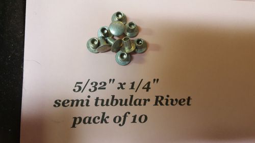 10 pack of Semi Tubular RIVETS  5/32&#034; x 1/4&#034; antique slot machine