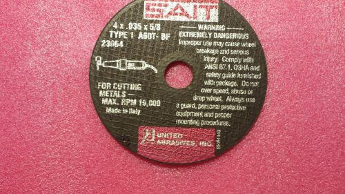 SAIT 23064 Type 1, 4-Inch x .035-Inch x 5/8-Inch Cut-Off Wheels, 100-Pack