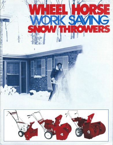 Equipment Brochure - Wheel Horse - Snow Throwers Blowers - c1971  (E3020)