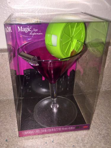 Scotch Magic Tape Dispenser Pencil Holder Cocktail Glass