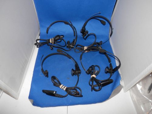 Lot of 4 motorola aarmn4031b lightweight headset w/swivel boom mic for sale