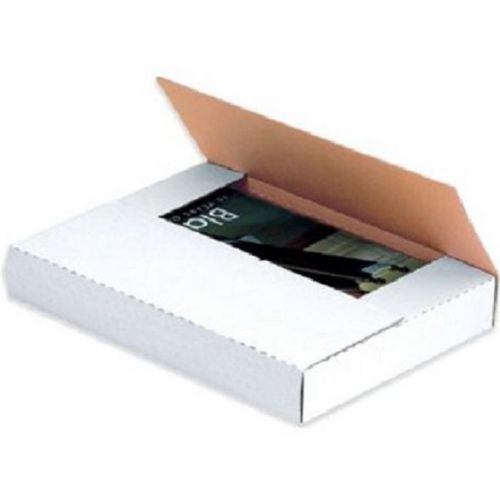9 5/8&#034; x 6 5/8&#034; x 3 1/2&#034; White Multi-Depth Book Fold Mailers (Bundle of 50)