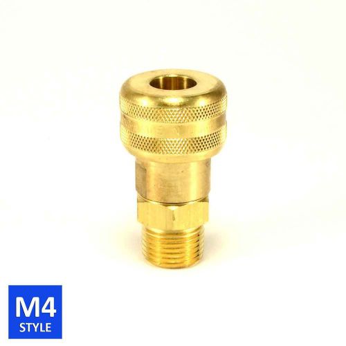 Foster 4 Series Brass Quick Coupler 3/8 Body 1/2 NPT Air Hose and Water Fittings
