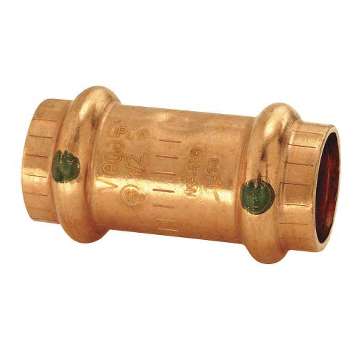Copper coupling c xc 1-1/2&#034; w/stop, shiny black epdm seal viega 78067 for sale