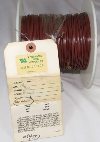 18 AWG, UL1061, 19/30 Brown Tinned Copper Hook Up wire, 500&#039; roll