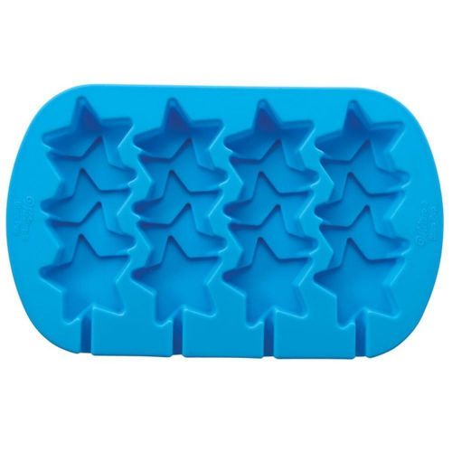 Wilton 4-Cavity Stacked Stars Silicone Mold, Blue US Seller Free Shipping