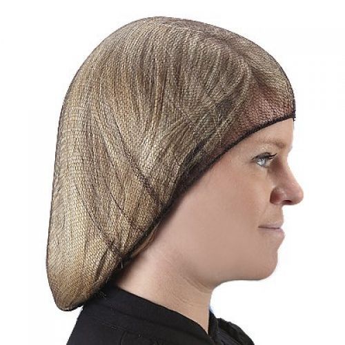 Disposable regular nylon breathable honeycomb hair nets, brown (100) for sale