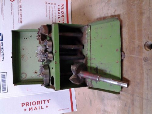Used forstner drill bits in metal storage box, Milwaukee &amp; Greenlee