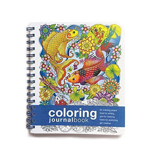 Coloring JournalBook -- Side-Bound 8.5 x 7 inches Notebook -- Note taking with a